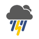 Thunderstorms Snow Icon 80x80 png